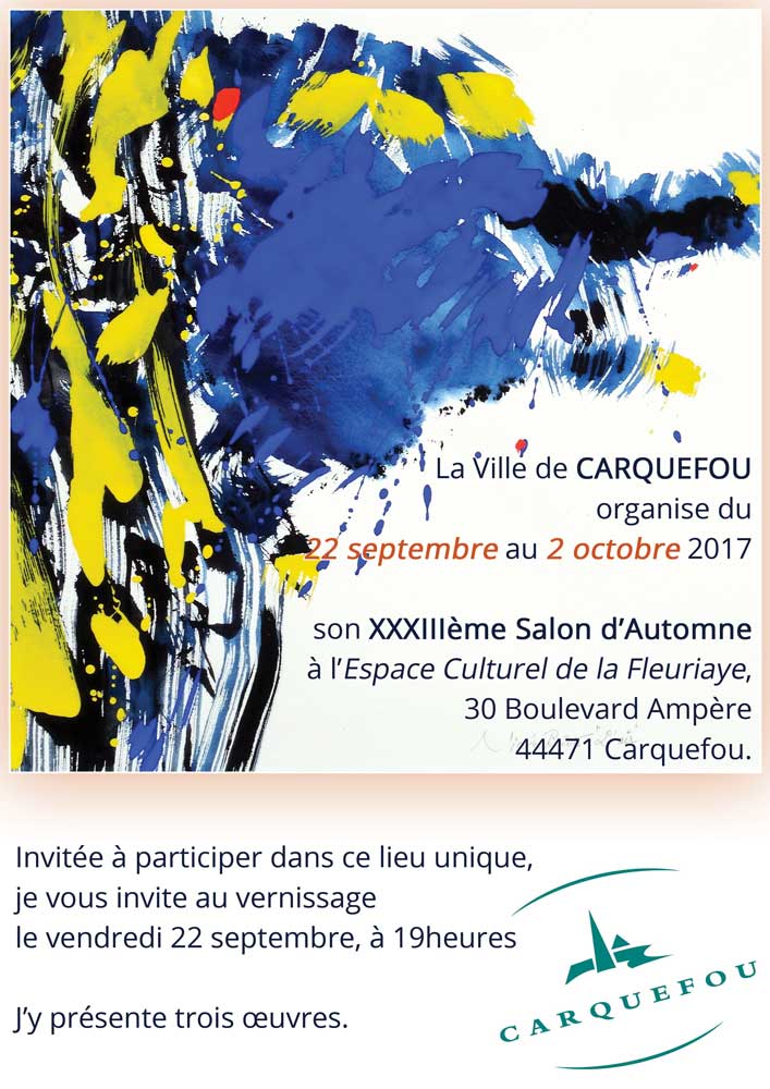 Affiche Salon d&rsquo;automne 2017 Carquefou